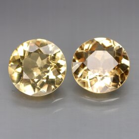 Cytryn Naturalny Para 9,23ct fi 12mm na Kolczyki - GCT2267