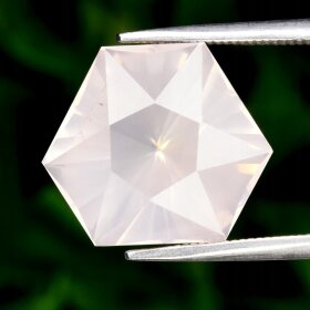 Kwarc Różowy Naturalny 6,90ct Fantazyjny Pięciokąt 14x12mm video - AKW7214