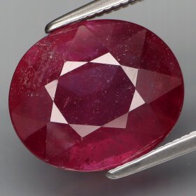 Rubin Naturalny 5,95ct 12x10mm Owal na Pierścionek - video - HRB7244