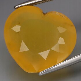 Naturalny Żółty Opal Ognisty 18,50ct Serce na Wisior - video - GOP2180