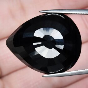 Spinel Naturalny Czarny Ogromna Dwustronna Łezka 66,85ct - Video - GSP2119