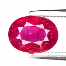 Rubin Naturalny 1,34ct 7x5,5mm Śliczny na Pierścionek - video - GRB2123