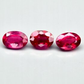Rubin Naturalny 2,15ct Piękny Komplet ok. 6x4mm - video - KRB1059