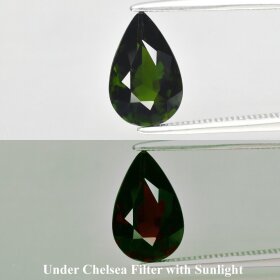 Turmalin Naturalny Chromowy 1,66ct Doskonała Czysta Łezka ok.10,5x6,5mm - ATR2065