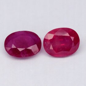 Rubin Naturalny 4,62ct Super Para na Kolczyki ok.9x7mm - video - PRB2024