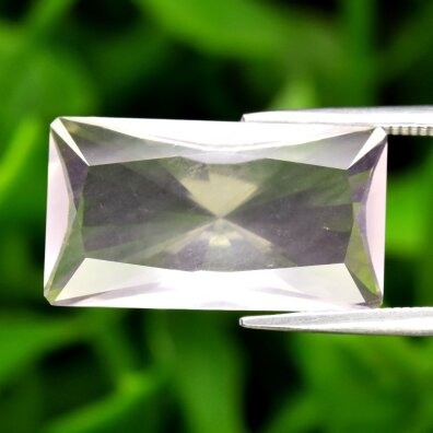 Kwarc Różowy Naturalny 6,92ct Świetny Oktagon ok. 18x10mm video - HKW7243