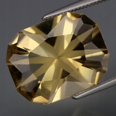 Kwarc Lemon Naturalny 8,50ct Śliczny Oktagon - video - GCT2300