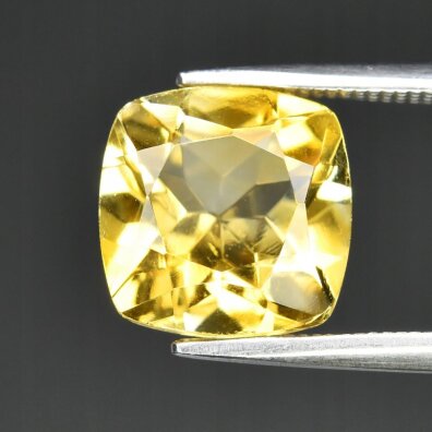 Cytryn Naturalny 3,08ct Piękny Cushion ok. 9x9mm - video - HCT7231