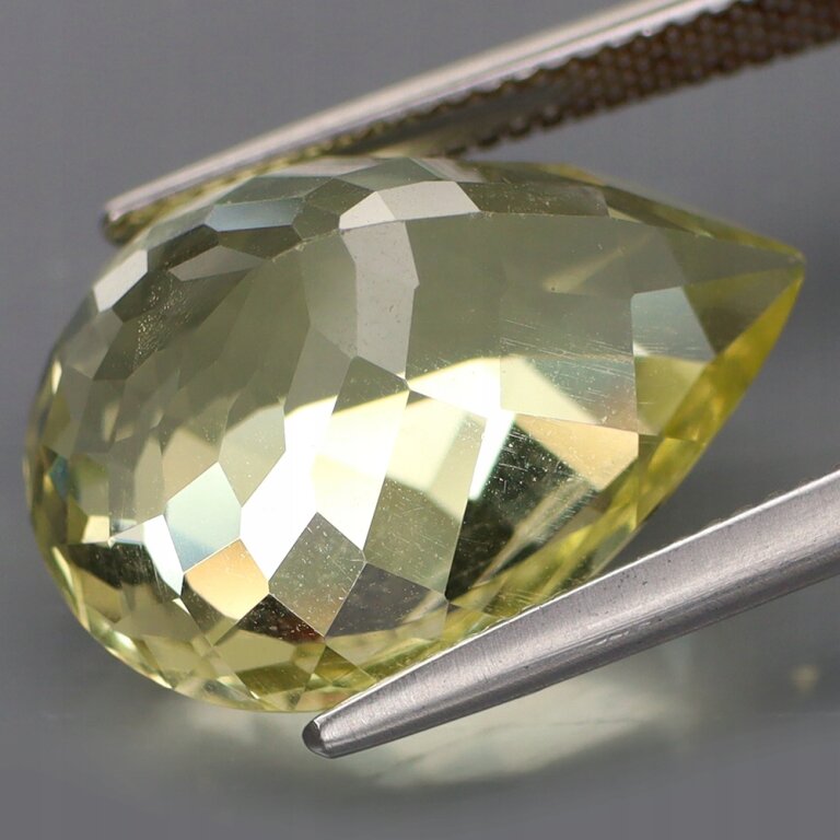 Kwarc Lemon Naturalny 15,27ct Śliczna Łezka VVS - video - GKW2245 (2)