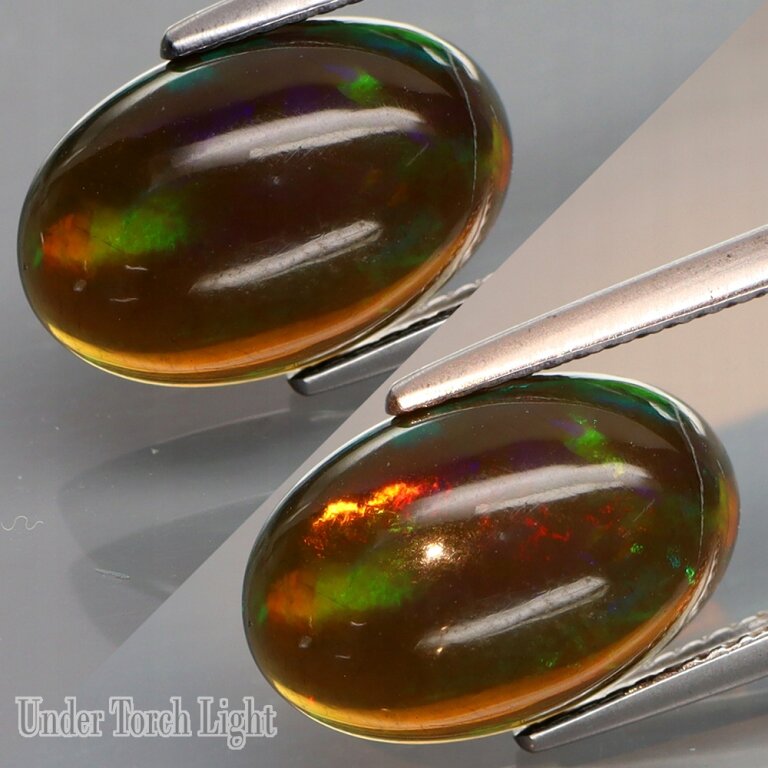 Opal Naturalny Czarny 3,33ct Piękny Kaboszon - video - GOP2280 (2)