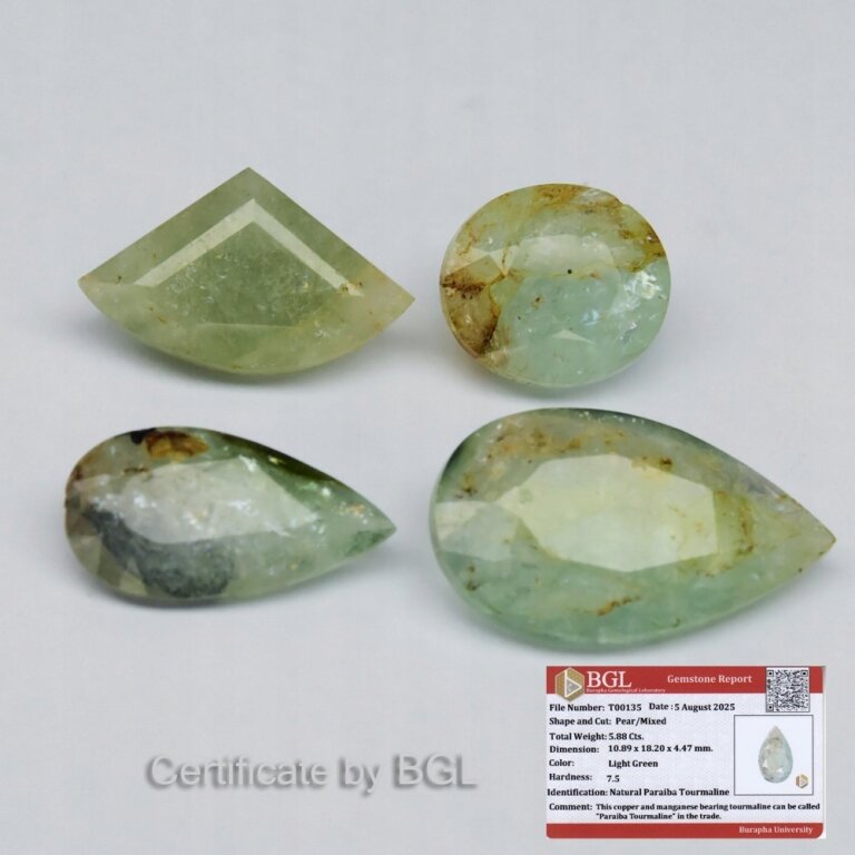 Turmalin Naturalny Komplet 16,78ct Certyfikat - VIDEO - KTR1042 (1)