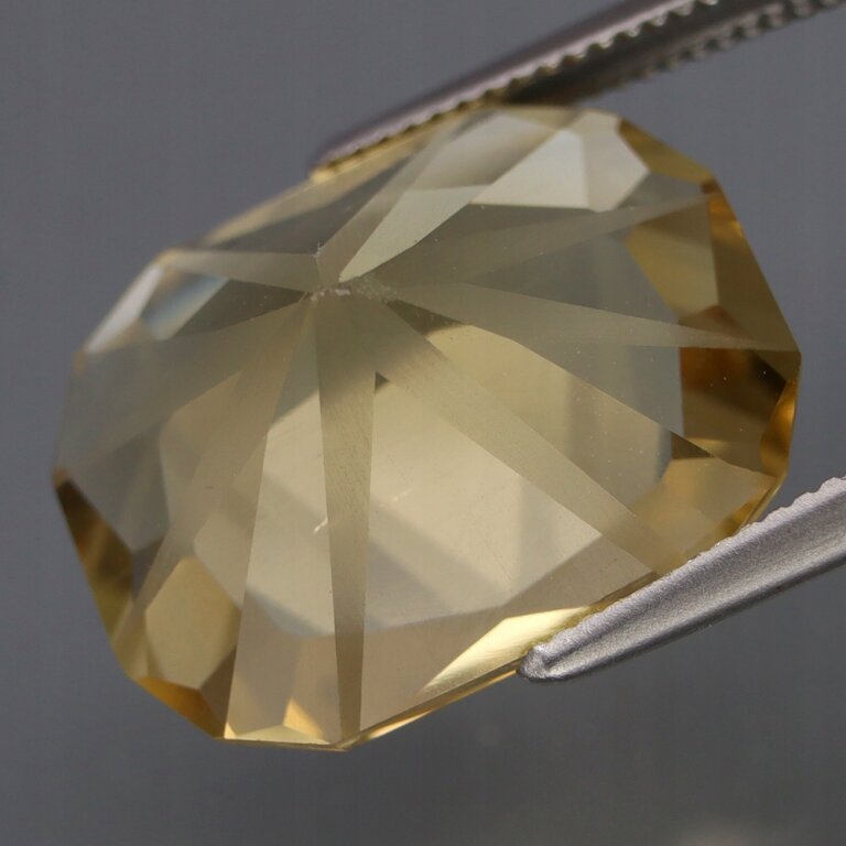 Kwarc Lemon Naturalny 8,50ct Śliczny Oktagon - video - GCT2300 (2)