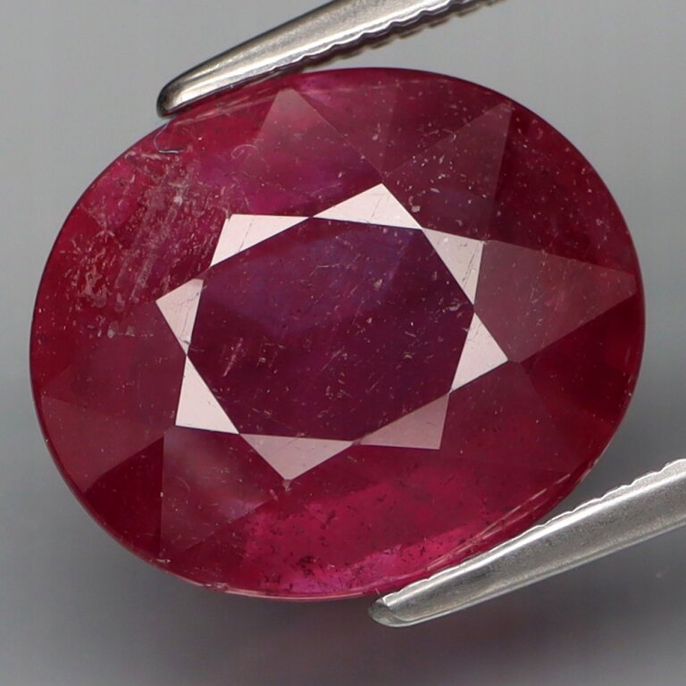 Rubin Naturalny 5,95ct 12x10mm Owal na Pierścionek - video - HRB7244 (1)