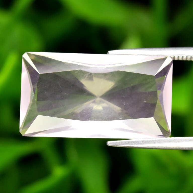 Kwarc Różowy Naturalny 6,92ct Świetny Oktagon ok. 18x10mm video - HKW7243 (1)