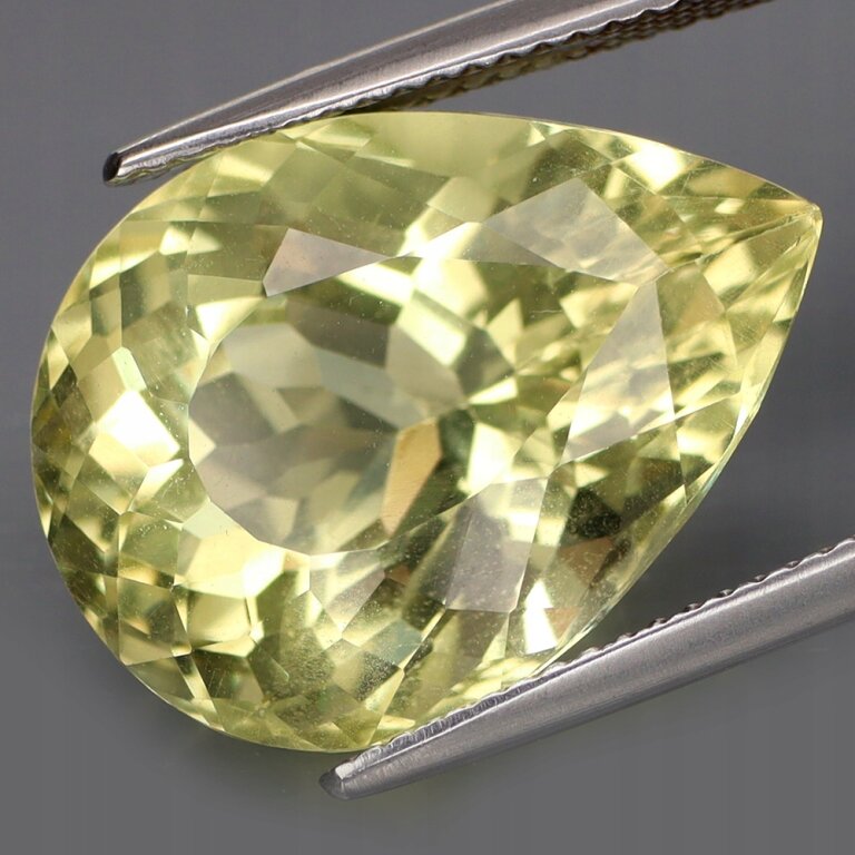 Kwarc Lemon Naturalny 15,27ct Śliczna Łezka VVS - video - GKW2245 (1)