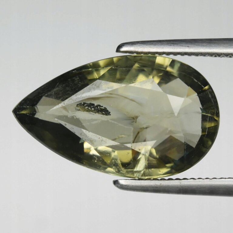 Turmalin Naturalny 3,95ct Śliczna Zielona Łezka - video - PTR2030 (1)